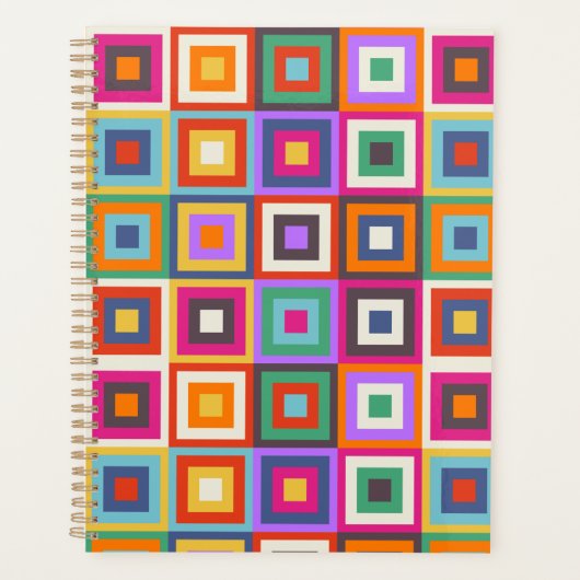 Colorful Checkered Pattern Planner (Voorkant)