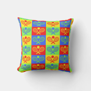 Colorful Checkered Tennis naadloos patroon Kussen