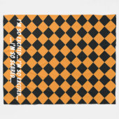 Colorful Checkers - All Hallows' Eve Fleece Deken (Voorkant (Horizontaal))