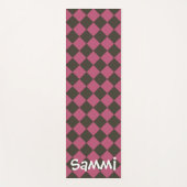 Colorful Checkers - Choco-Cherry Yogamat (Voorkant)