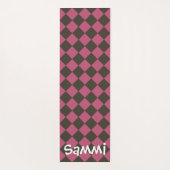 Colorful Checkers - Choco-Cherry Yogamat (Achterkant)