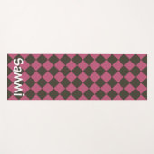 Colorful Checkers - Choco-Cherry Yogamat (Voorkant (horizontaal))