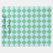 Colorful Checkers - Hint van Mint Fleece Deken (Voorkant (Horizontaal))