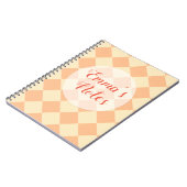 Colorful Checkers - Peaches en Cream Notitieboek (Linkerzijde)