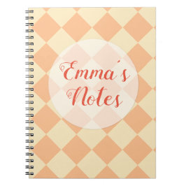 Colorful Checkers - Peaches en Cream Notitieboek