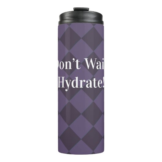 Colorful Checkers - Plum-Eggplant Thermosbeker (Voorkant)