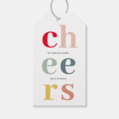 Colorful Cheer Kerstmis | PRETTIGE FEESTDAGEN Cadeaulabel (Voorkant)