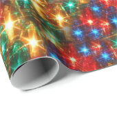 Colorful Cheerful-kerstverlichting Cadeaupapier (Rol Hoek)