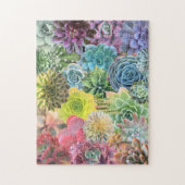 Colorful Cheerful Rainbow Succulent Puzzle Legpuzzel (Verticaal)