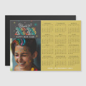 Colorful Cheers 2025 Calendrier Nouvel An Magnet C (Devant / Derrière)