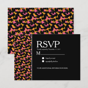 Colorful Cheetah Print Pattern Modern Weddenschap Kaart