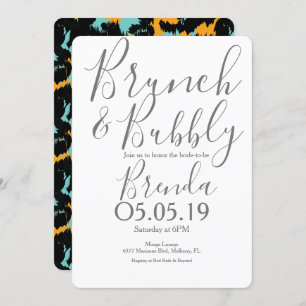 Colorful Cheetah Print Pattern Modern Weddenschap Kaart