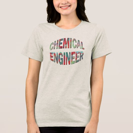Colorful Chemical Engineer Tri-Blend Shirt (Voorkant)