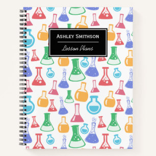 Colorful Chemistry Flasks Pattern Notitieboek