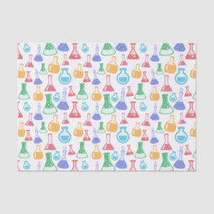 Colorful Chemistry Flasks Pattern Tissuepapier