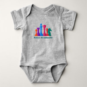 Colorful Chess Piecks Design Baby Bodysuit