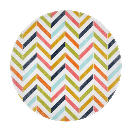 Colorful Chevron Cutting Board Snijplank (Voorkant)