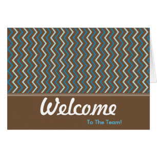 Colorful Chevron Employé Bienvenue à la carte d'éq