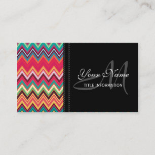 Colorful Chevron Pattern Visitekaartje