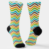 Colorful Chevron Stripe Sokken (Gebogen)