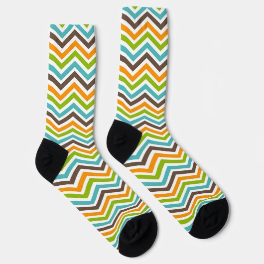 Colorful Chevron Stripe Sokken (Rechts)