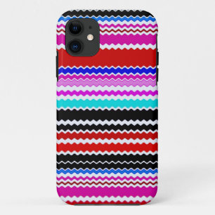 Colorful Chevron Striped Pattern 2 iPhone 11 Hoesje