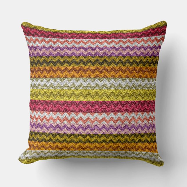 Colorful Chevron Stripes Pattern #2 Kussen (Voorkant)