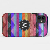 Colorful Chevron Stripes Wood #2 Case-Mate iPhone Case (Achterkant (horizontaal))