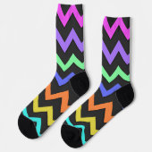 Colorful Chevron Vibrant Cool Summer Pattern Sokken (Links)