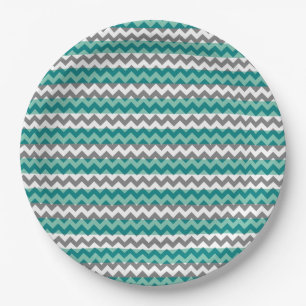 Colorful Chevron Zigzag Pattern #24 Papieren Bordje