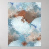 Colorful Chic Abstract Industrial Fusion Art Poster (Voorkant)