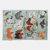 Colorful  Chicken Briet Theedoek (Horizontaal)