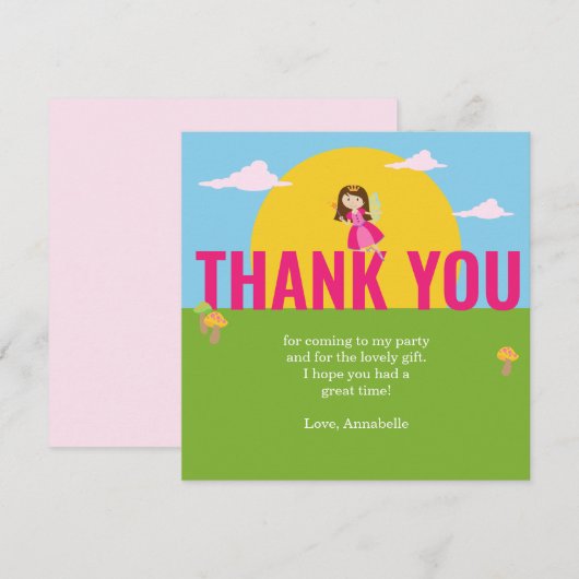 Colorful Children's Birthday Hartelijk dank Bedankkaart (Voorkant / Achterkant)