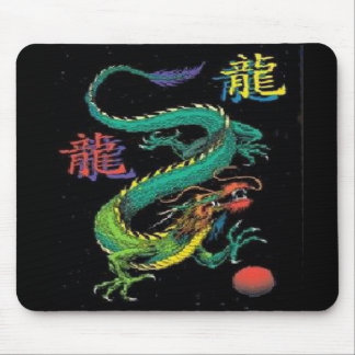 Colorful Chinese Dragon Kanji Mousepad Muismat