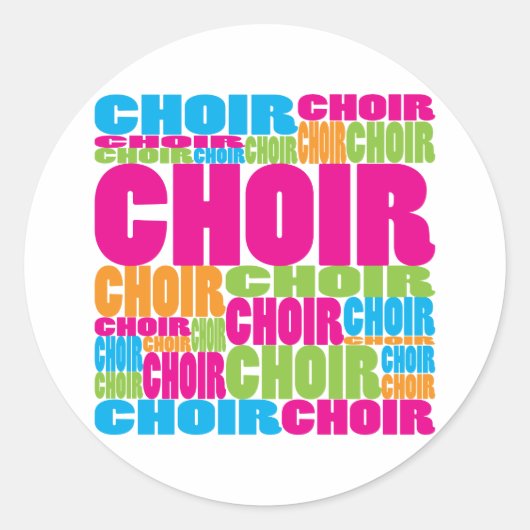 Colorful Choir Ronde Sticker (Voorkant)