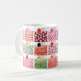 Colorful Christmas Gift Pattern Koffiemok