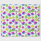 Colorful Christmas Holiday Seamless Pattern Cadeaupapier (Vlak)