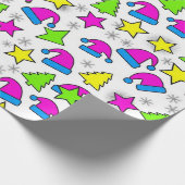 Colorful Christmas Holiday Seamless Pattern Cadeaupapier (Hoek)