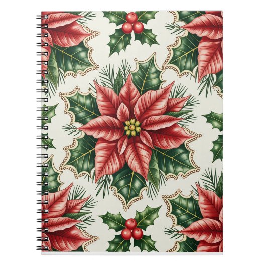 Colorful Christmas Notebook – Festive Winter Desig Notitieboek (Voorkant)
