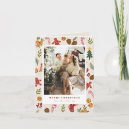 Colorful Christmas & Seasonal Items Photocard Feestdagen Kaart