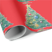 Colorful Christmas Tree Cadeaupapier (Rol Hoek)