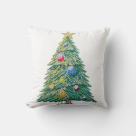 Colorful Christmas Tree Kussen