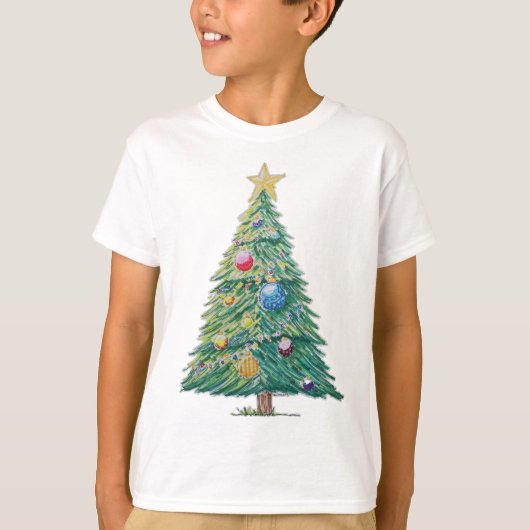 Colorful Christmas Tree T-shirt (Voorkant)