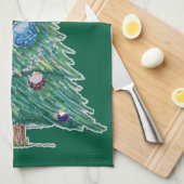 Colorful Christmas Tree Theedoek (Quarter Fold)