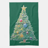 Colorful Christmas Tree Theedoek (Verticaal)