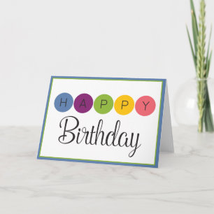 Colorful Circle Happy Birthday-kaart Kaart