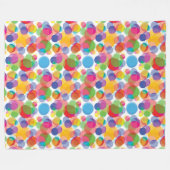 Colorful Circle Patroon Fleece Deken (Voorkant (Horizontaal))