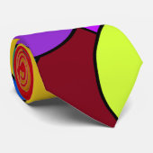 Colorful Circle Patroon Stropdas (Opgerold)