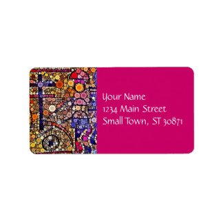 Colorful Circles Mosaic Southwestern Cross Design Etiket