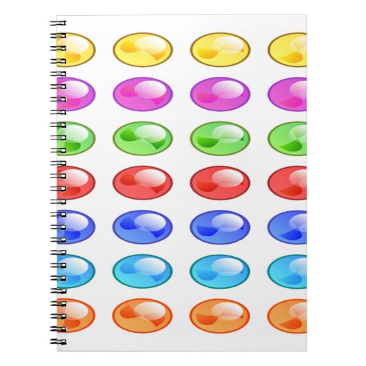 COLORFUL CIRCLES PATTERN NOTITIEBOEK (Voorkant)